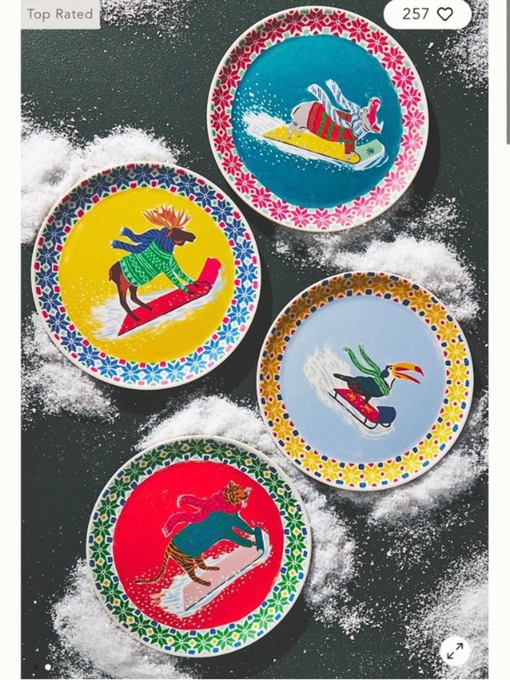 ANTHROPOLOGIE | emily taylor for george & viv, melamine dessert plates (4)